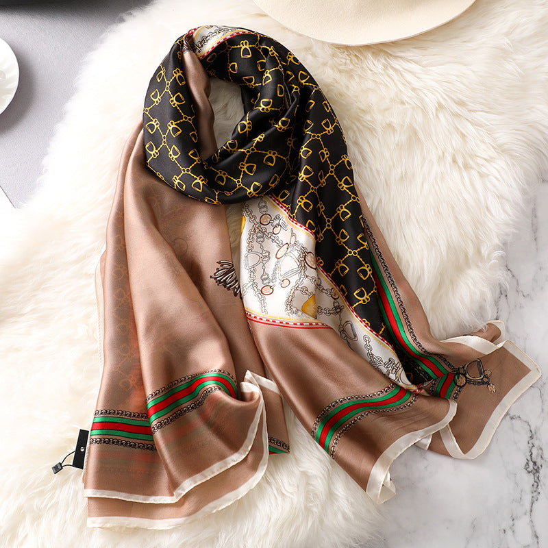 Elegant Sahara Silk Feeling Scarf