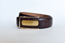 Load image into Gallery viewer, SJKC Automatic Buckle Genuine Leather Belt for Men - Brown
