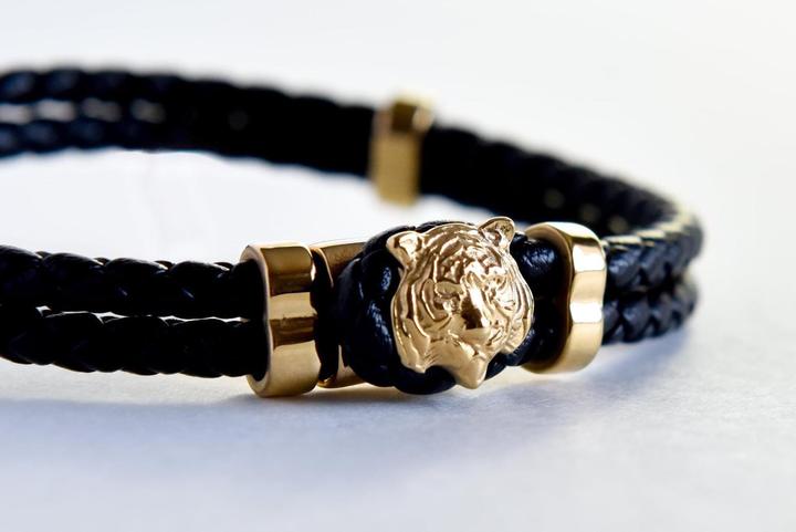 Unisex Genuine Leather Tiger Bracelet - BR19005